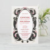 Invitation mariage Monogramme Luxe Art Déco Gatsby 1920 (Debout devant)