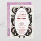 Invitation mariage Monogramme Luxe Art Déco Gatsby 1920 (Devant / Derrière)