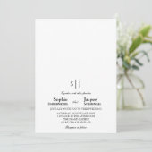 Invitation Mariage Monogramme Minimaliste Classique Moderne (Debout devant)