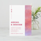 Invitation Mariage Monogramme moderne (Debout devant)