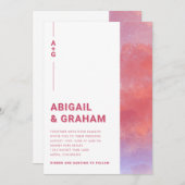 Invitation Mariage Monogramme moderne (Devant / Derrière)