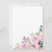 Invitation Mariage Monogramme moderne or rose (Dos)