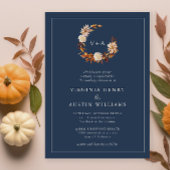 Invitation Mariage Monogrammé Navy