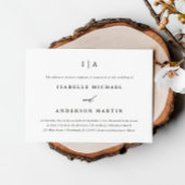 Invitation Mariage Monogramme noir et blanc classique