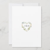 Invitation Mariage Monogramme Or Fleurs Blanches Charme (Dos)