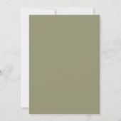 Invitation Mariage Monogramme Or Vert Sauge Golf (Dos)