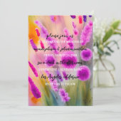 Invitation Mariage Monogramme QR Code Pré violet vert (Debout devant)