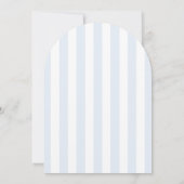 Invitation Mariage Monogramme Rayé Bleu et Blanc (Dos)
