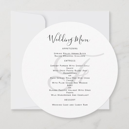 Invitation Mariage Monogramme rond Modèle (Devant)