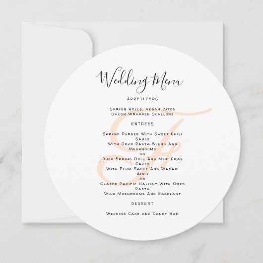 Invitation Mariage Monogramme rond Modèle (Devant)