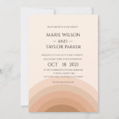 Invitation Mariage monogramme rose aquarelle (Devant)