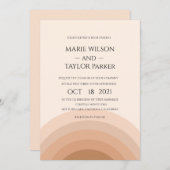 Invitation Mariage monogramme rose aquarelle (Devant / Derrière)