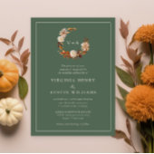 Invitation Mariage Monogrammé Sage
