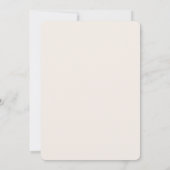 Invitation Mariage Monogramme Simple Élégant Écru Clair (Dos)