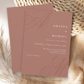 Invitation Mariage Monogramme simple et élégant