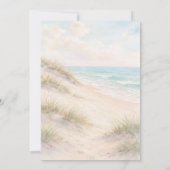 Invitation Mariage monogrammé sur la plage côtière (Dos)