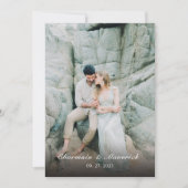 Invitation Mariage Monogramme vert simple et ronde (Devant)