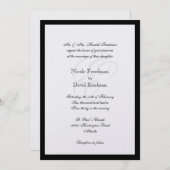 Invitation mariage monographique traditionnel de la bordure n (Devant / Derrière)