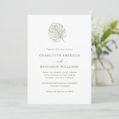 Invitation Mariage Monstera (Debout devant)