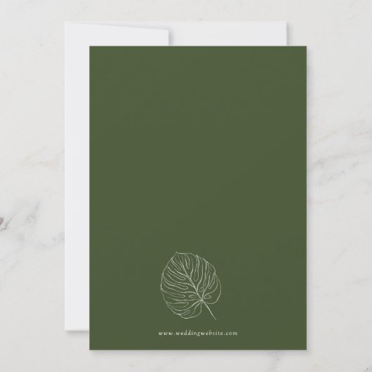 Invitation Mariage Monstera (Dos)