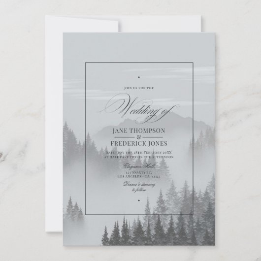 Invitation Mariage montagnard (Devant)