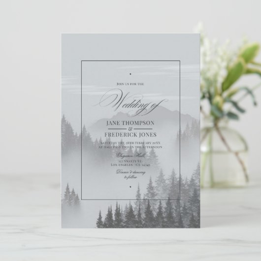 Invitation Mariage montagnard (Debout devant)