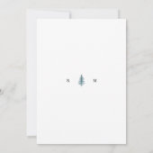 Invitation Mariage Montagnard Aquarelle Rustique (Dos)