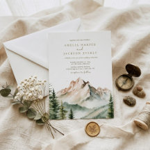 Mariage Montagnard Bohème Arqué à l'Aquarelle