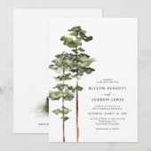 Invitation Mariage Montagne Moderne (Devant / Derrière)