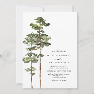 Invitation Mariage Montagne Moderne