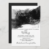 Invitation mariage moody-doison noir (Devant / Derrière)