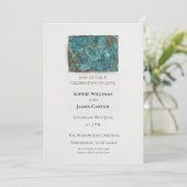 Invitation Mariage Mosaïque Sarcelle (Debout devant)