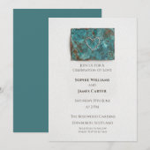 Invitation Mariage Mosaïque Sarcelle (Devant / Derrière)
