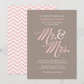 Invitation Mariage Motif Chic Zigzags (Devant / Derrière)