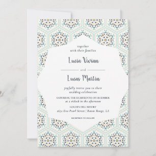 Invitation Mariage Motif de texture Vintage classique