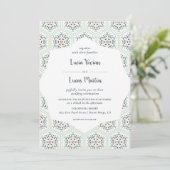 Invitation Mariage Motif de texture Vintage classique (Debout devant)