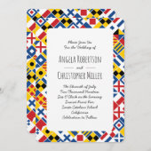 Invitation Mariage Motif du signal nautique (Devant / Derrière)