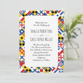 Invitation Mariage Motif du signal nautique (Debout devant)