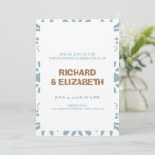 INVITATION MARIAGE MOTIF GRAY ET PUCE (Debout devant)
