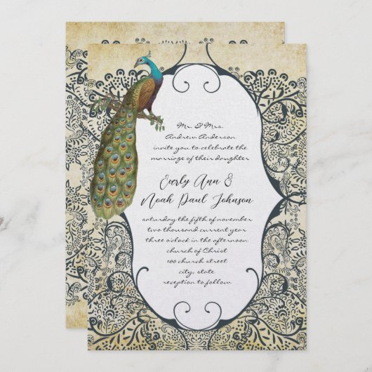 Invitation Mariage Motif Inséparable de la moutarde et de la (Devant / Derrière)