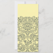 Invitation Mariage Motif Inséparable de Navy et Mustard Peaco (Dos)