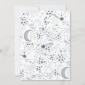 Invitation Mariage Motif Lune étoilée blanc et bleu (Dos)