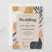 Invitation Mariage Motif moderne élégant Boho esthétique (Devant)