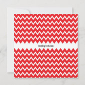 Invitation Mariage Motif Monogram Red et White Chevron (Dos)