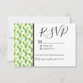 Invitation Mariage motif sans couture citron vert silo frais (Devant)
