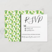 Invitation Mariage Motif sans couture Silo Lemon frais (Devant / Derrière)