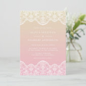 Invitation Mariage Motif Sunset Ombre Lace (Debout devant)