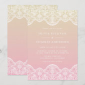 Invitation Mariage Motif Sunset Ombre Lace (Devant / Derrière)