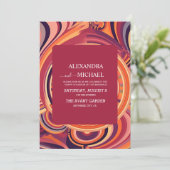 Invitation Mariage motif Super rétro les années 70 (Debout devant)