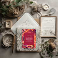 Mariage motif Super rétro les années 70